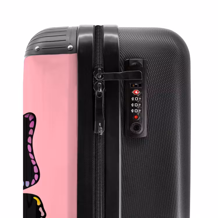 Suitcase with name - Bubblegum butterfly — 6