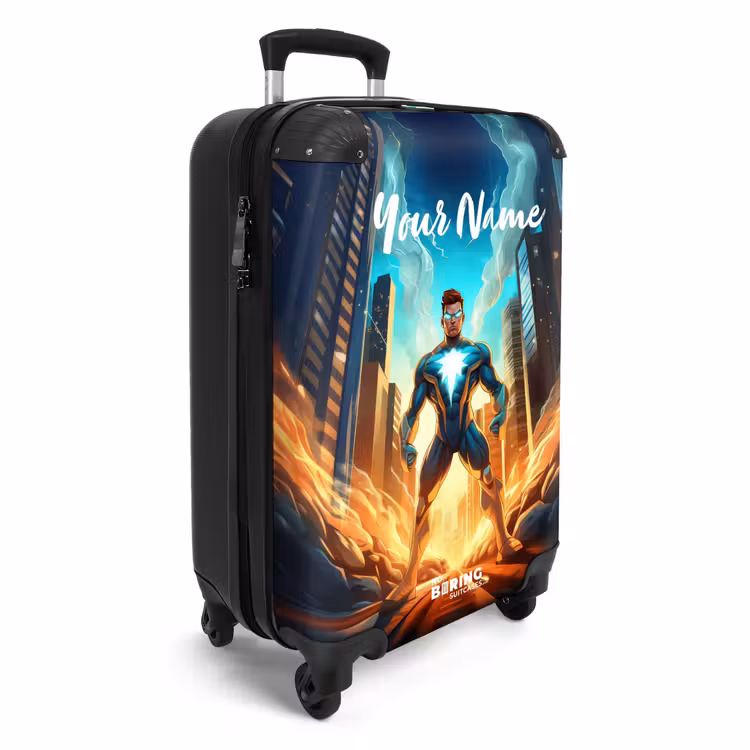 Suitcase with name - City superhero — 2