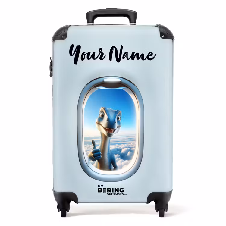 Suitcase with name - Delta dino — 1