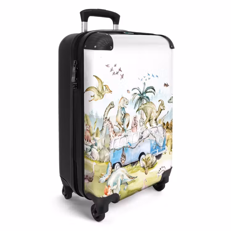 Suitcase with name - Dino safari — 2