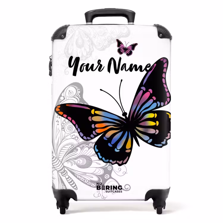 Suitcase with name - Petal papillon — 1