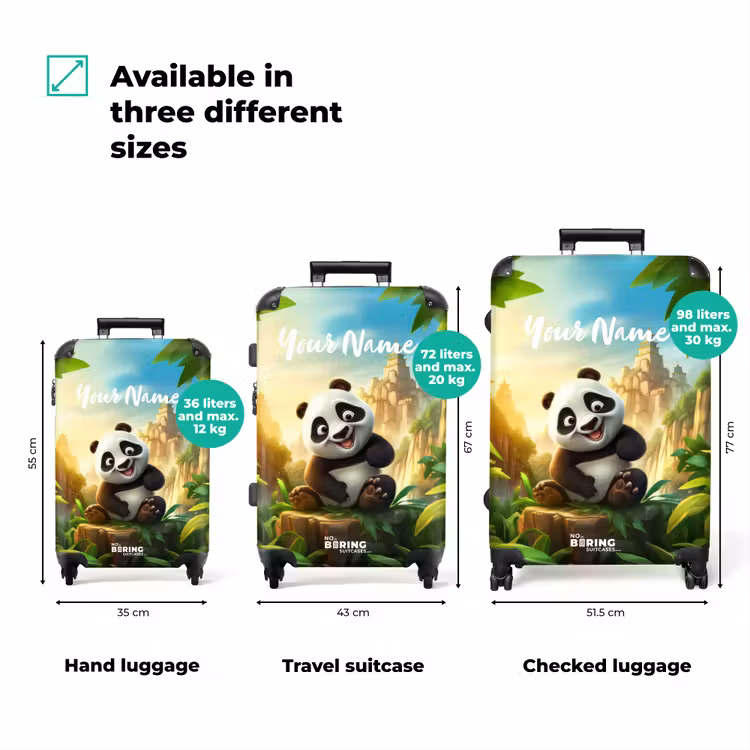 Suitcase with name - Peter Panda — 3