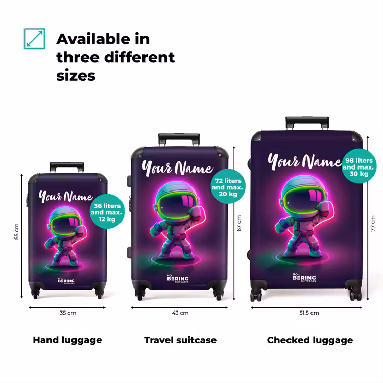Suitcase with name - Space karate — 3
