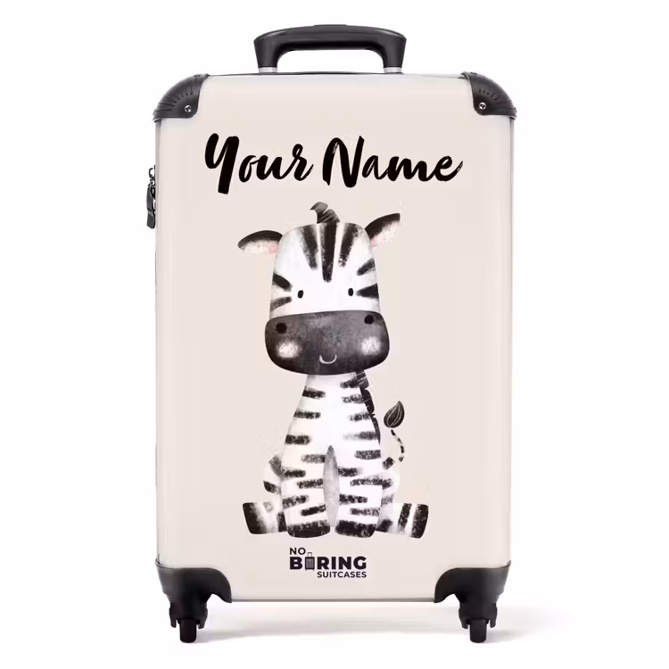 Suitcase with name - Zoë Zebra — 1