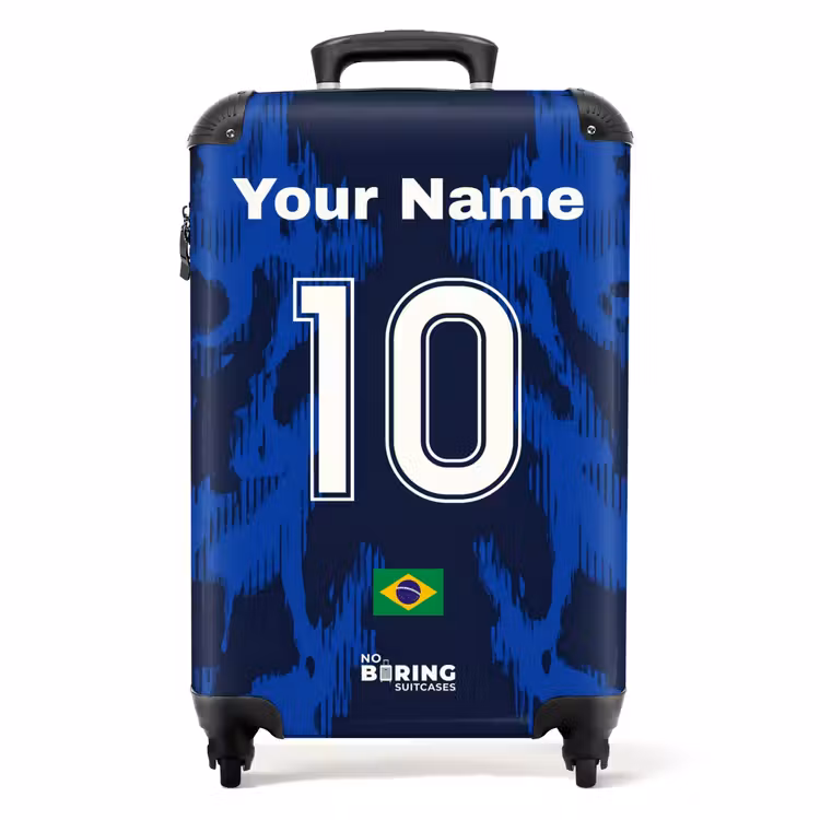 Suitcase with name - Brazil away jersey — 1