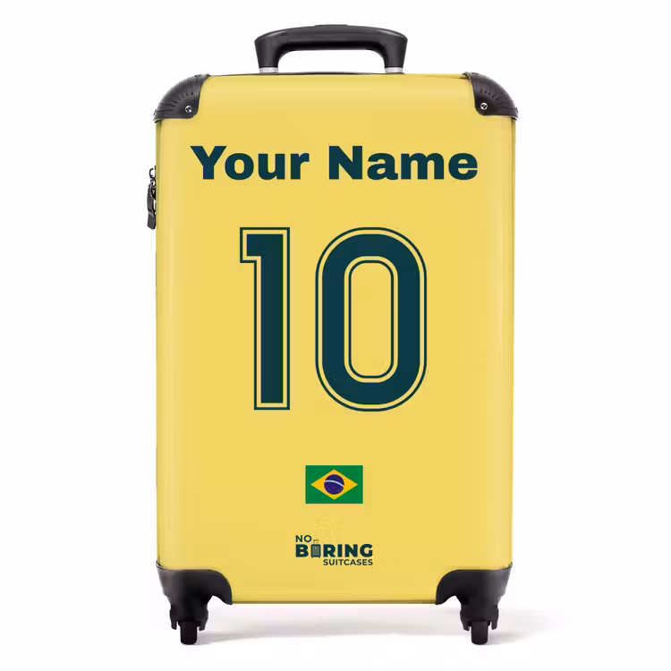 Suitcase with name - Brazil home jersey — 1