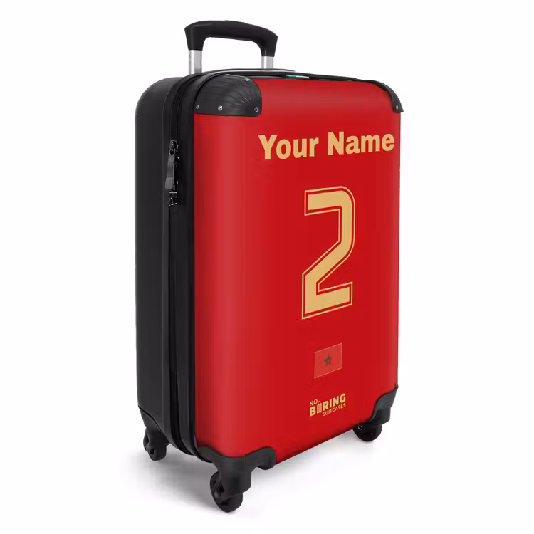 Suitcase with name - Morocco home jersey — 4