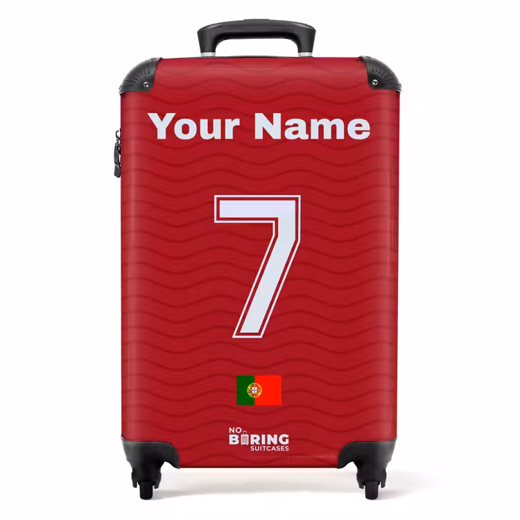 Suitcase with name - Portugal home jersey — 1