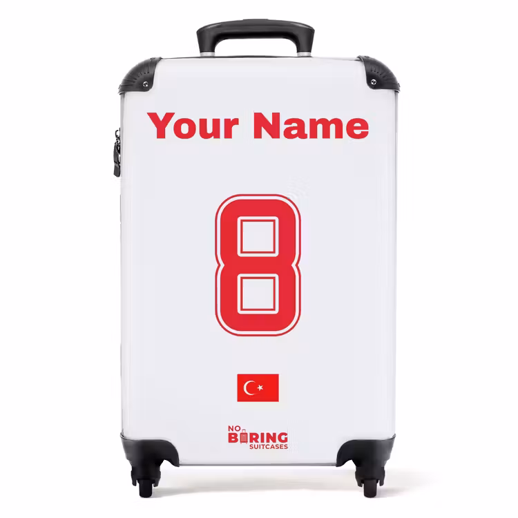 Suitcase with name - Turkey away jersey — 1