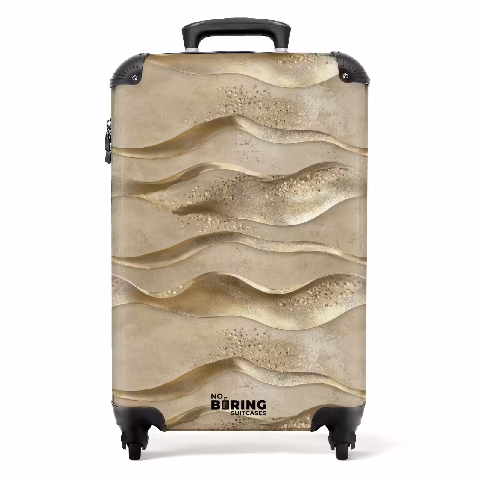 Suitcase - Waves - Pattern - Gold — 1
