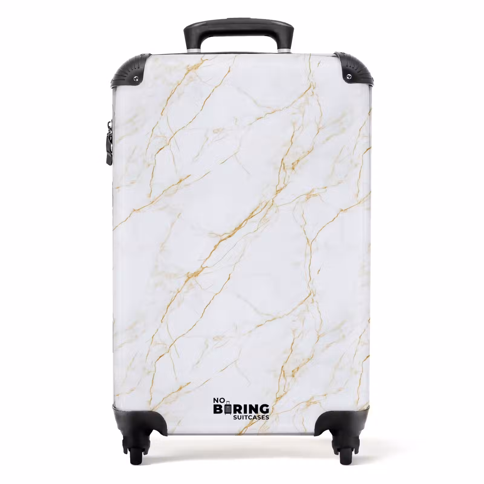 Suitcase - White - Marble - Gold - Luxurious — 1