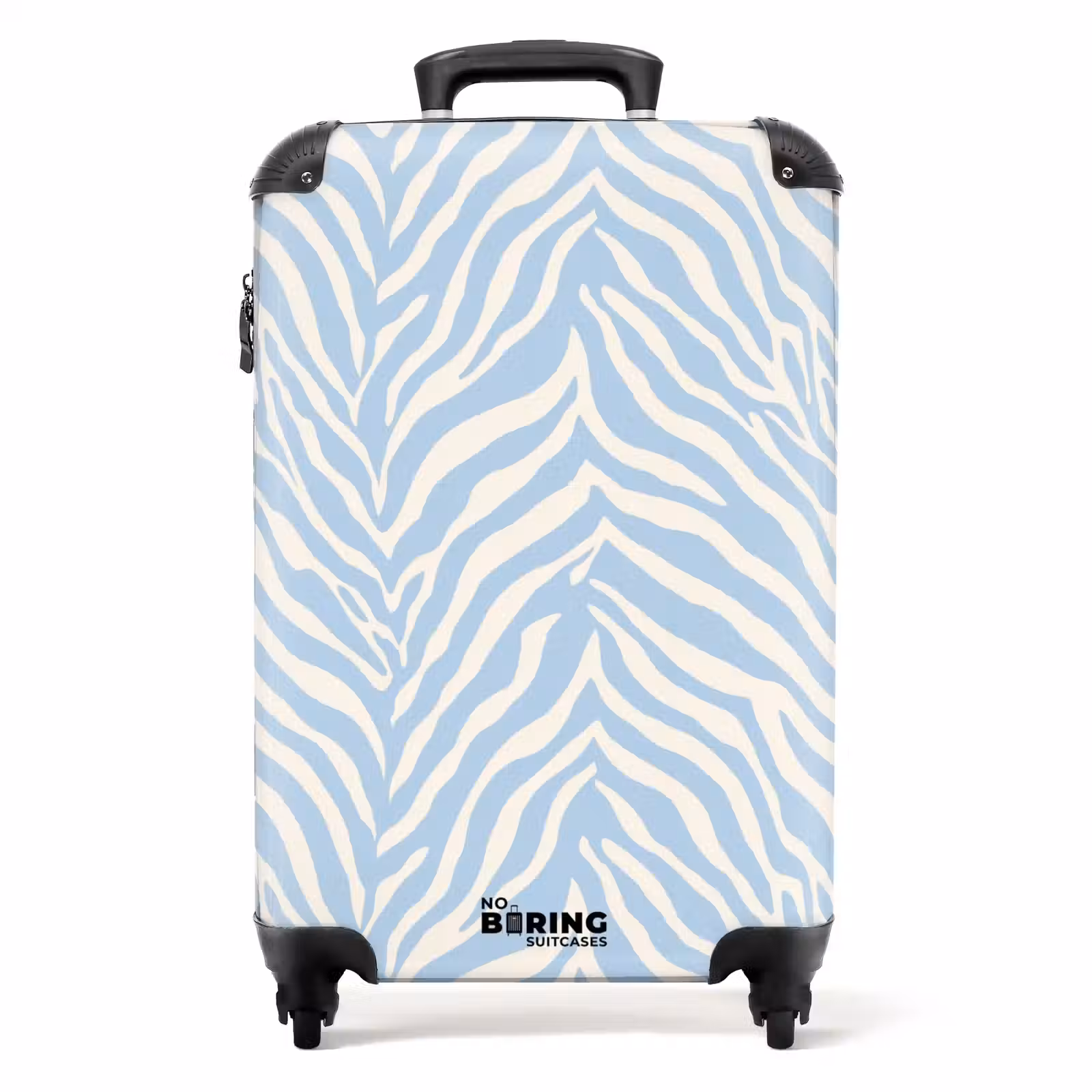 Suitcase - Zebra - Motif - Blue - White — 1