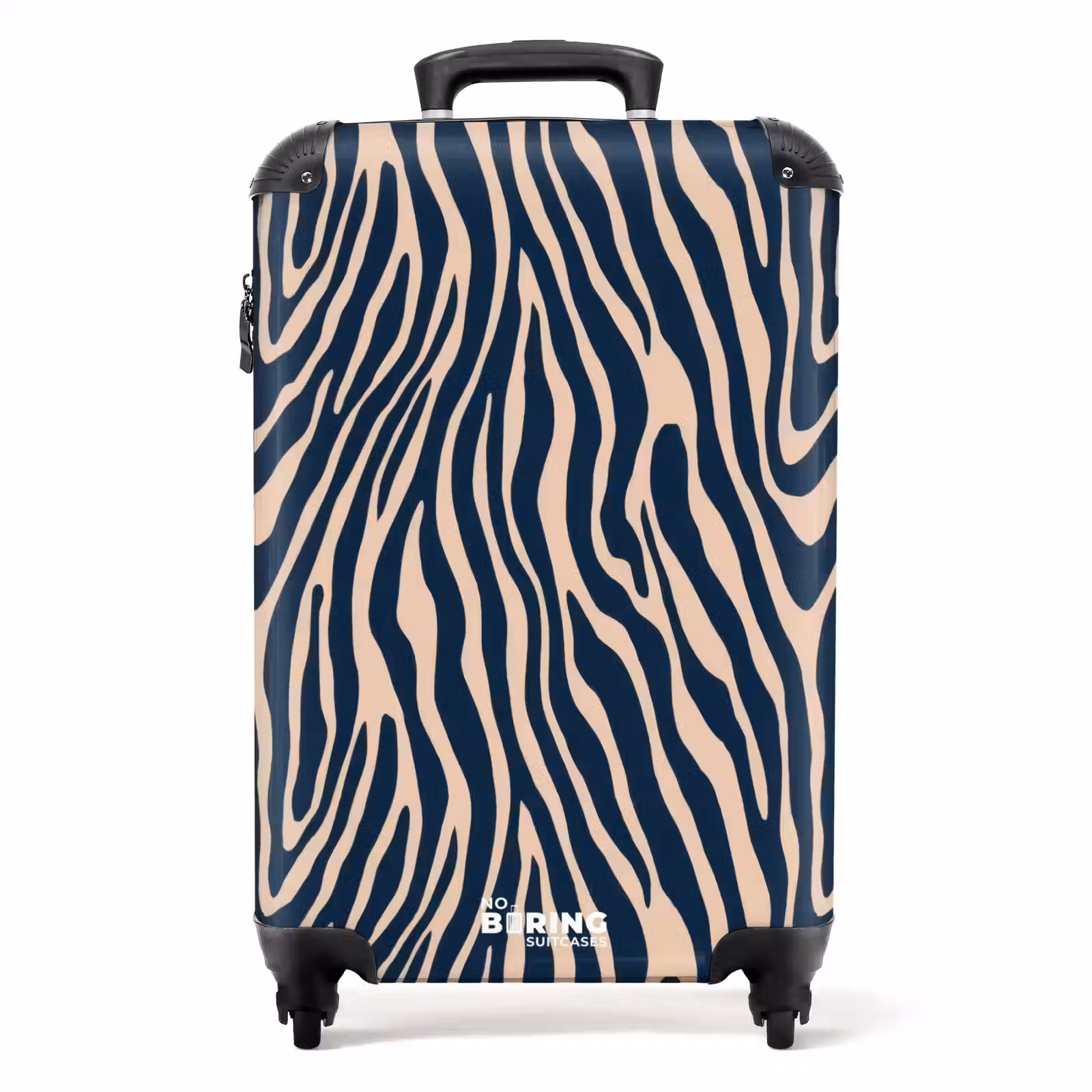 Suitcase - Zebra - Pattern - Blue - Beige — 1