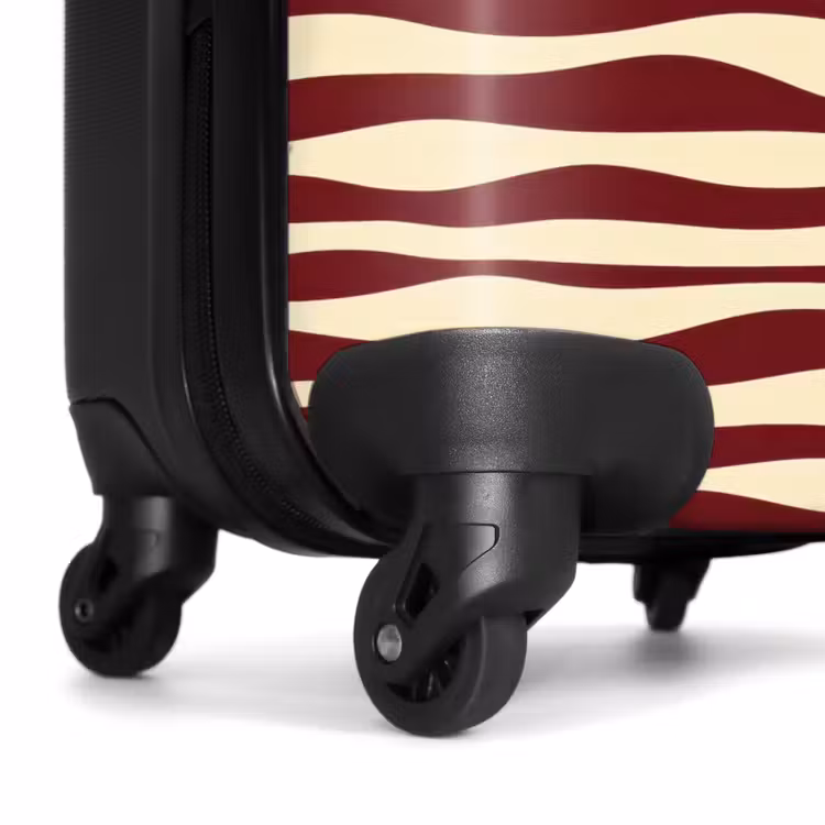 Suitcase - Waves - Red - Pattern - Cream — 6