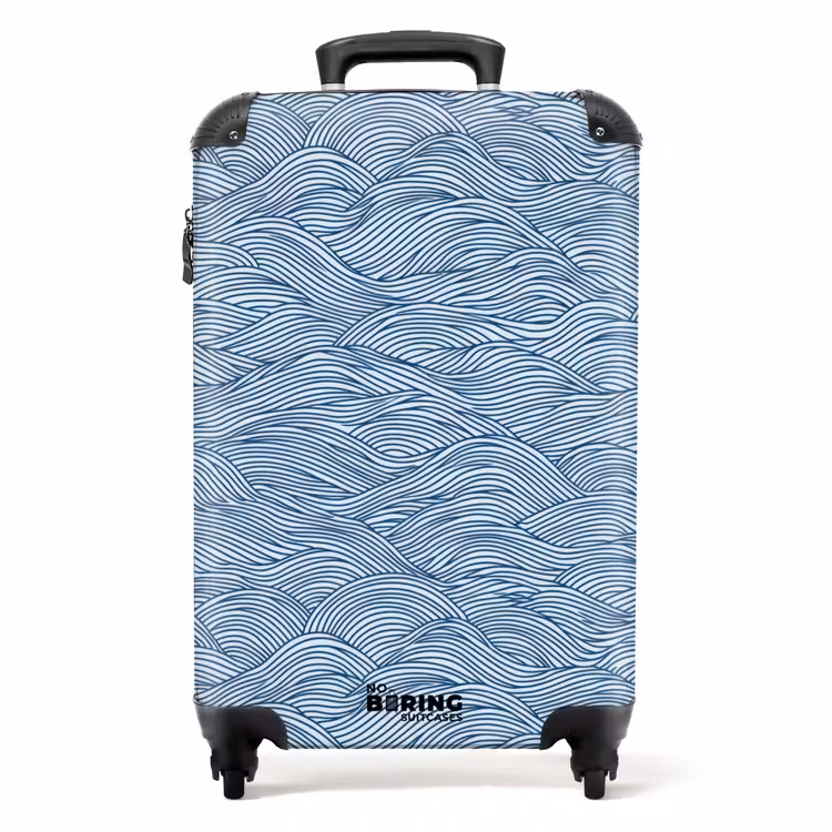 Suitcase - Waves - Rhythmic - Blue — 1