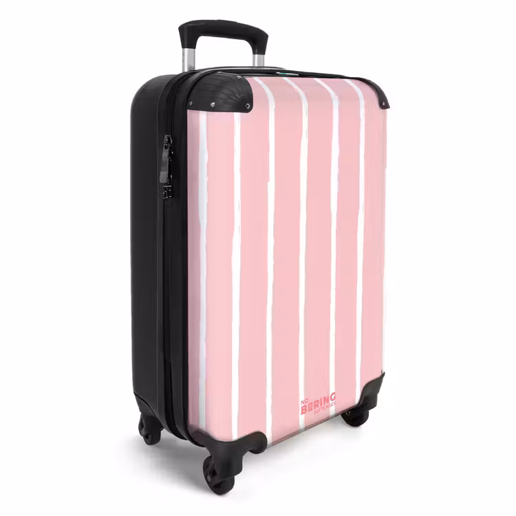 Suitcase - White brush strokes on pink background — 4