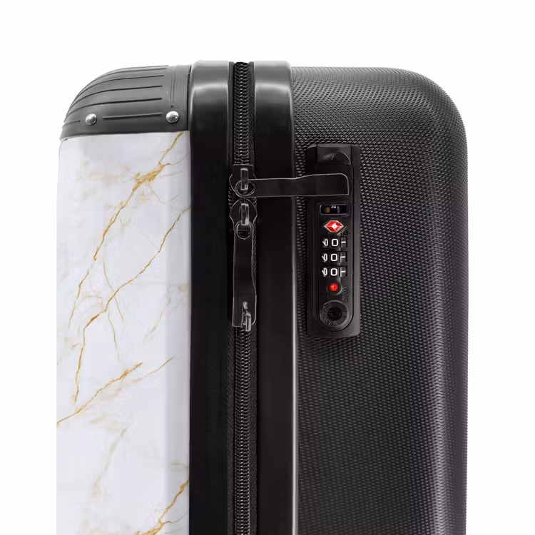 Suitcase - White - Marble - Gold - Luxurious — 5