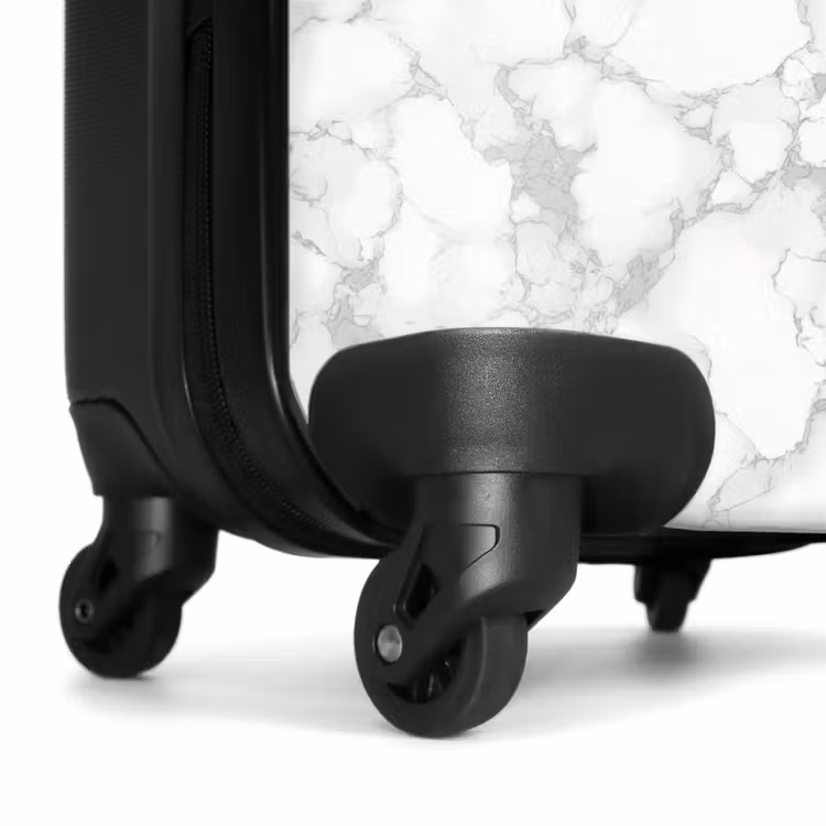 Suitcase - White - Marble - Gray — 6