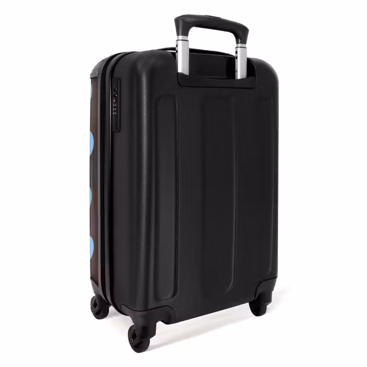 Suitcase - Winding lines - Blue - Brown - Minimalist — 2
