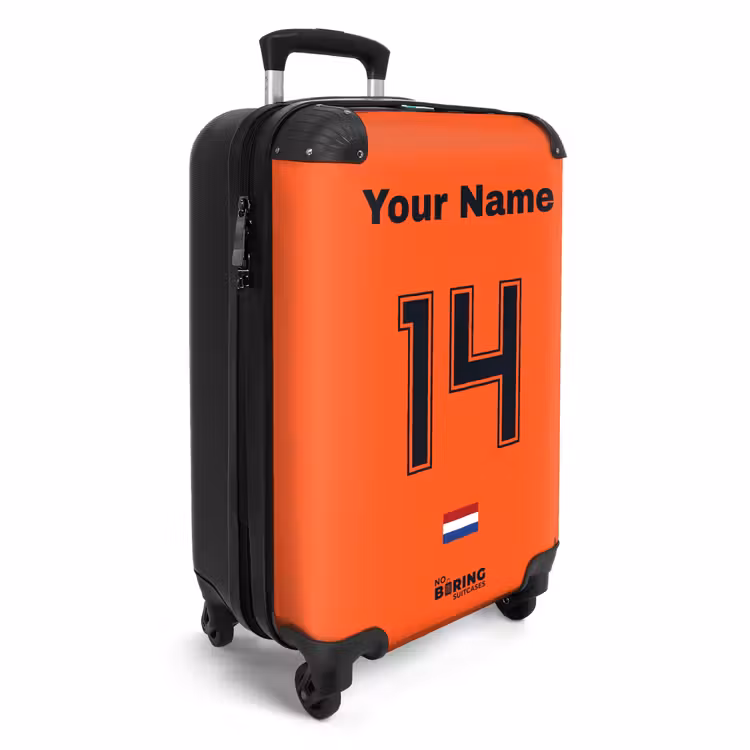 Suitcase with name - Netherlands home jersey — 4