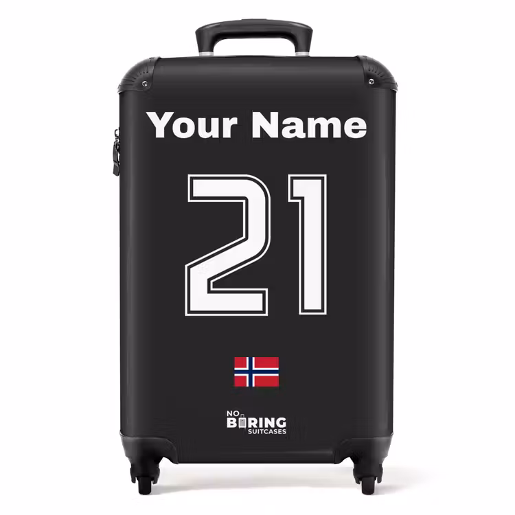 Suitcase with name - Norway away jersey — 1
