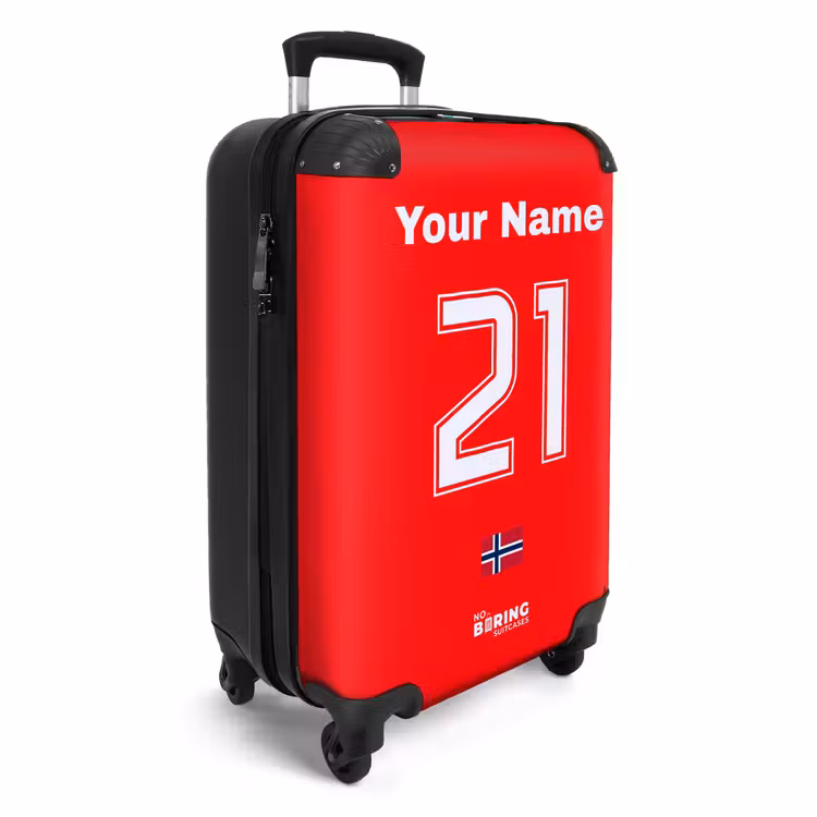 Suitcase with name - Norway home jersey — 4