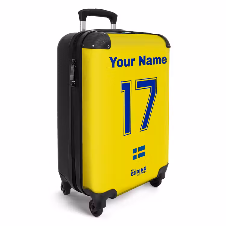 Suitcase with name - Sweden home jersey — 4