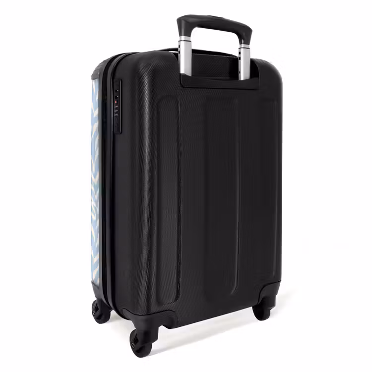 Suitcase - Zebra - Motif - Blue - White — 2