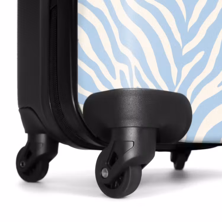 Suitcase - Zebra - Motif - Blue - White — 6