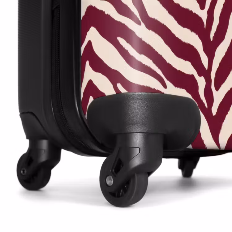 Suitcase - Zebra - Motif - Bordeaux - Red — 6