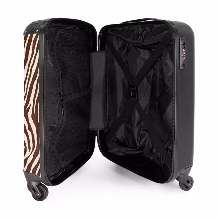 Suitcase - Zebra - Pattern - Black - White — 3