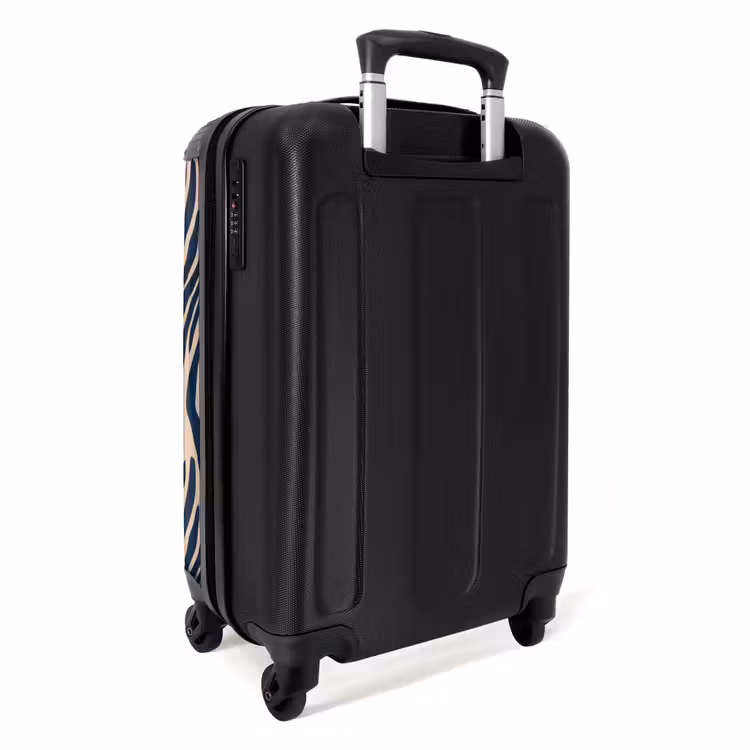 Suitcase - Zebra - Pattern - Blue - Beige — 2