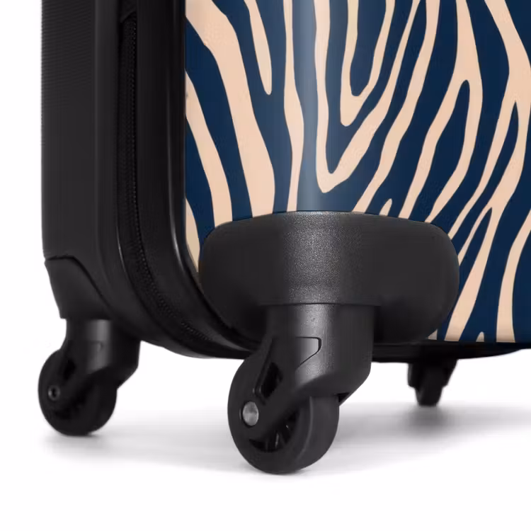 Suitcase - Zebra - Pattern - Blue - Beige — 6