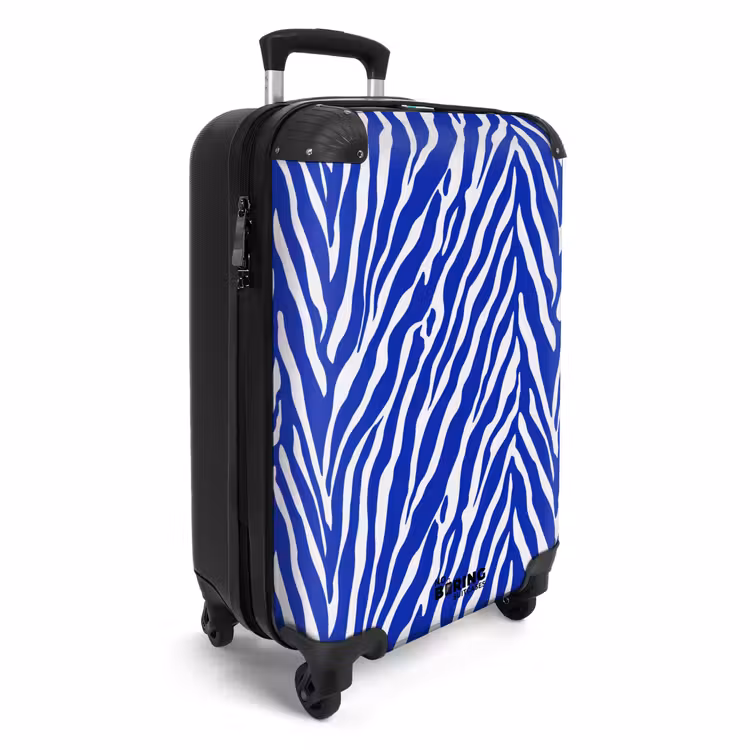 Suitcase - Zebra - Pattern - Cobalt - Blue — 4