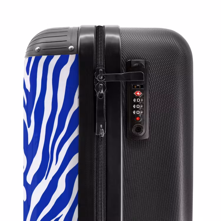Suitcase - Zebra - Pattern - Cobalt - Blue — 5
