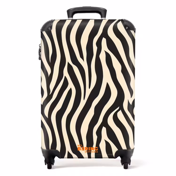 Suitcase - Zebra - Print - Classic - Black — 1