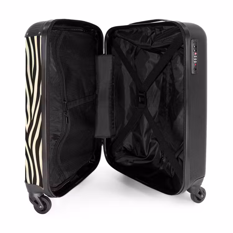 Suitcase - Zebra - Print - Classic - Black — 3
