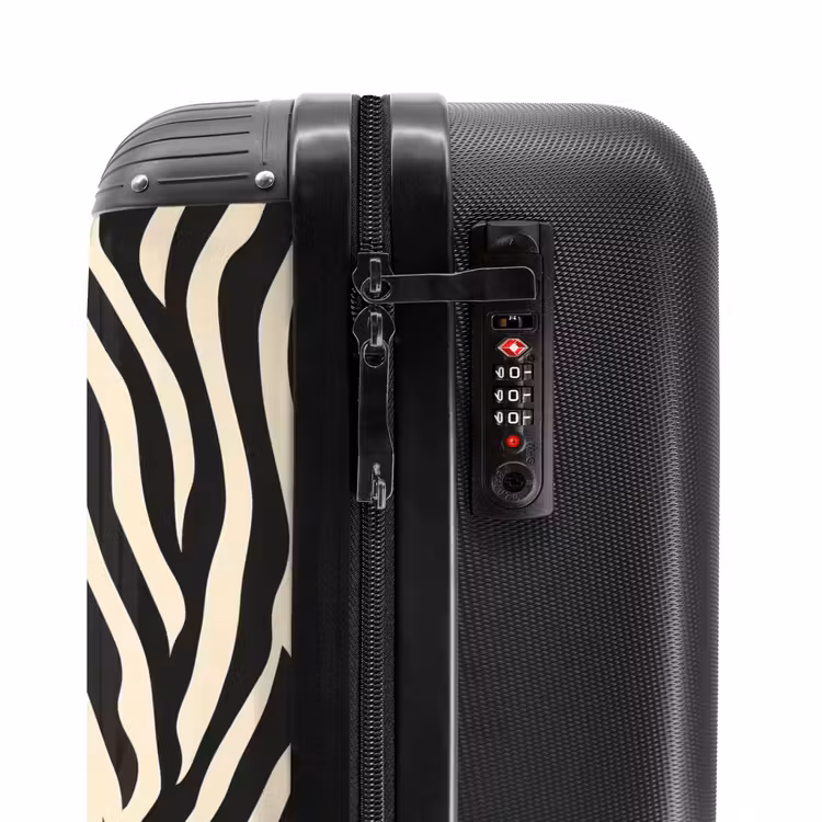 Suitcase - Zebra - Print - Classic - Black — 5