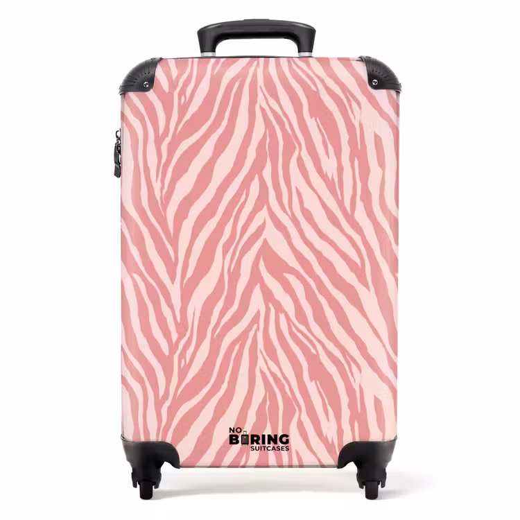 Suitcase - Zebra - Print - Pink — 1