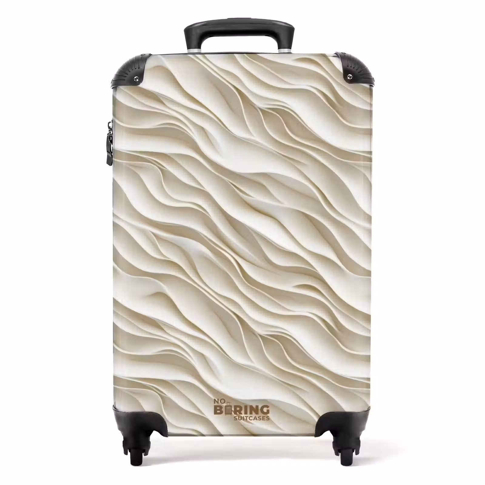Suitcase - Waves - White - Minimalist — 1