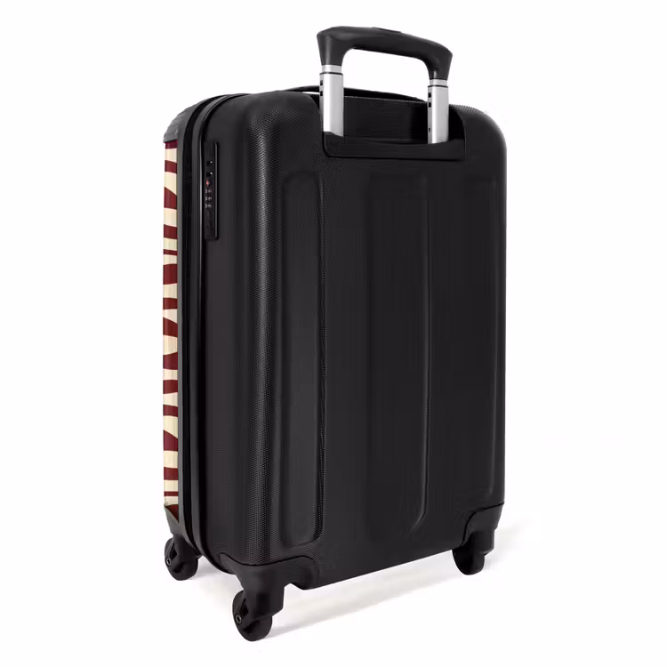 Suitcase - Waves - Red - Pattern - Cream — 2