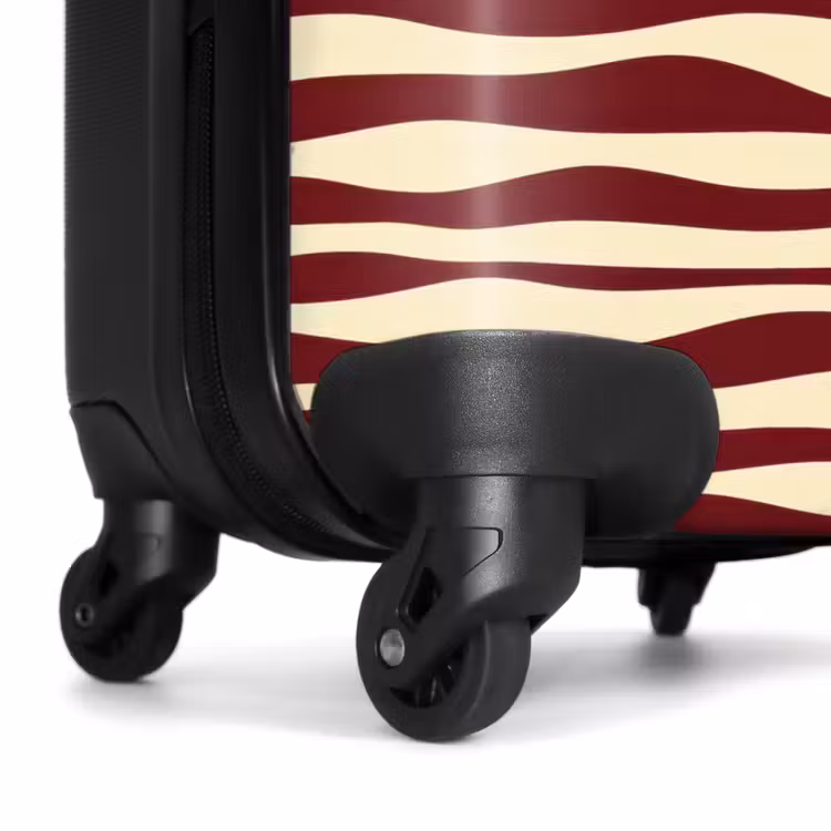 Suitcase - Waves - Red - Pattern - Cream — 6