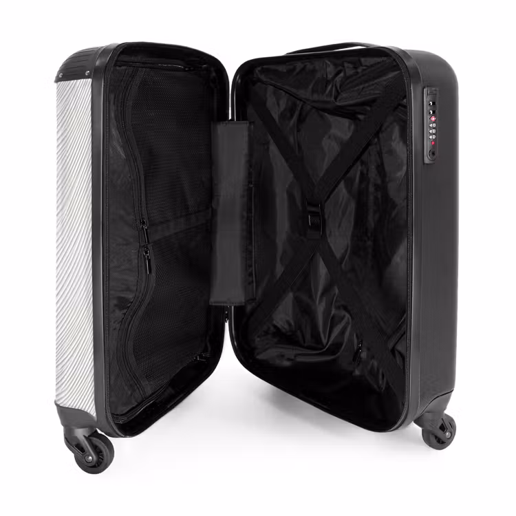 Suitcase - Waves - Ribbing - White — 3