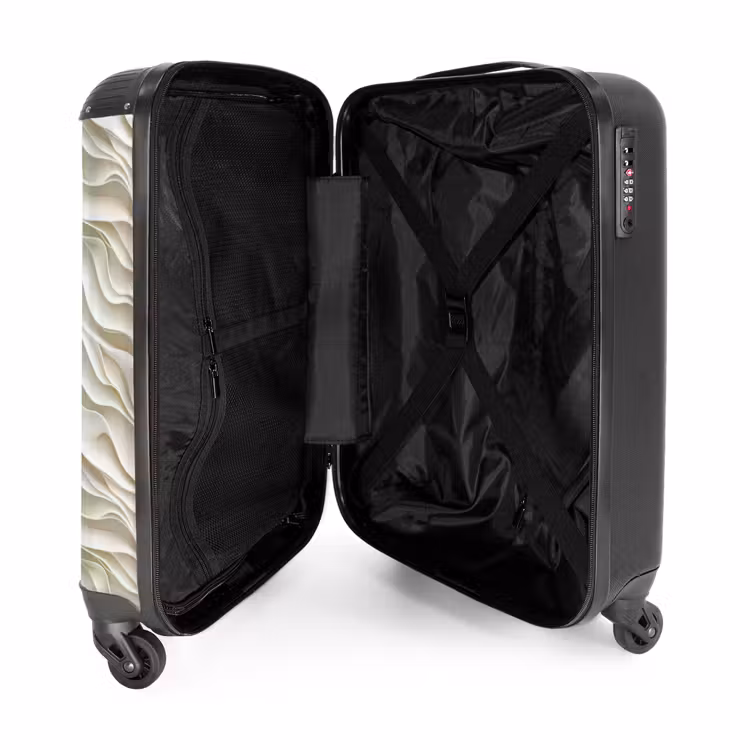 Suitcase - Waves - White - Minimalist — 3