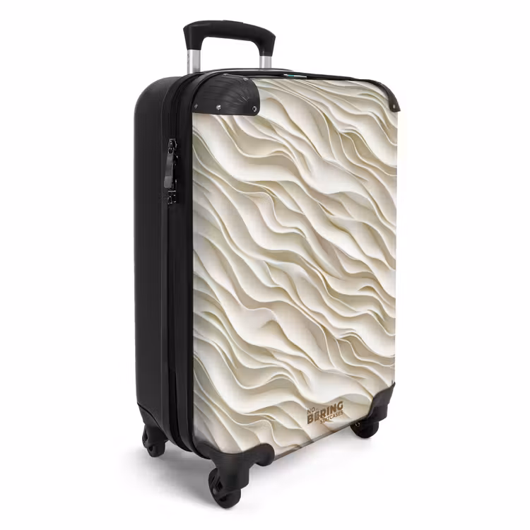 Suitcase - Waves - White - Minimalist — 4
