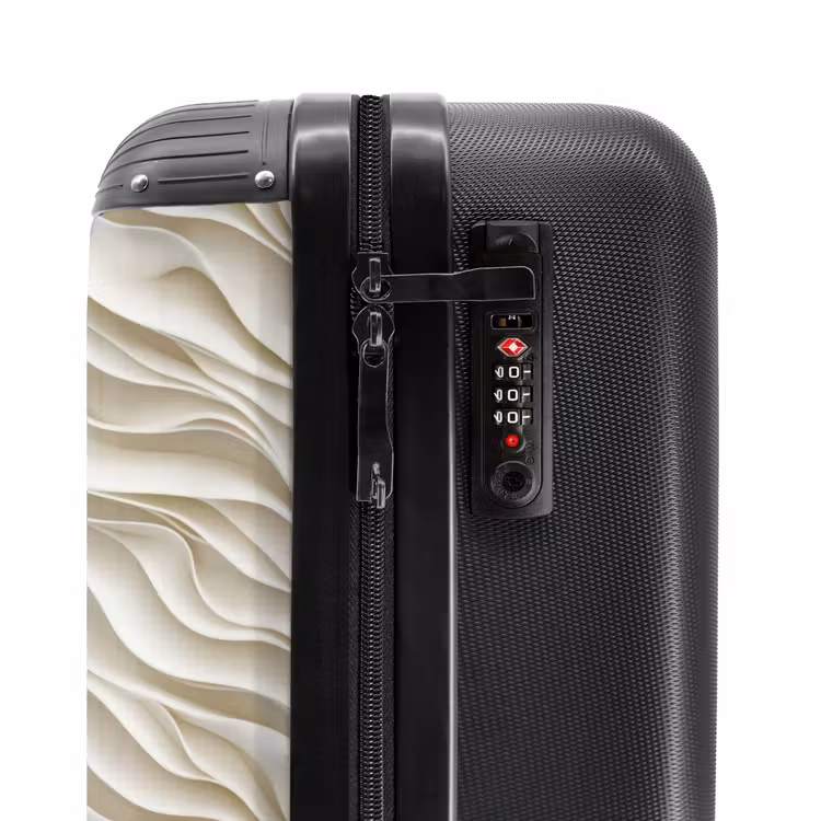 Suitcase - Waves - White - Minimalist — 5