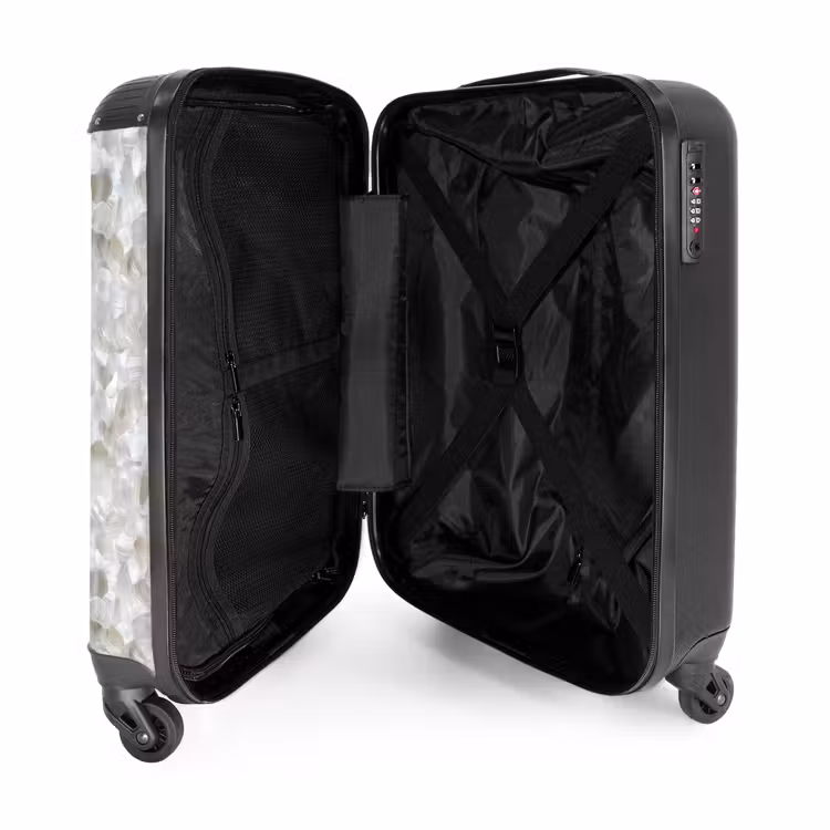 Suitcase - White - Brush strokes - Relief effect — 3