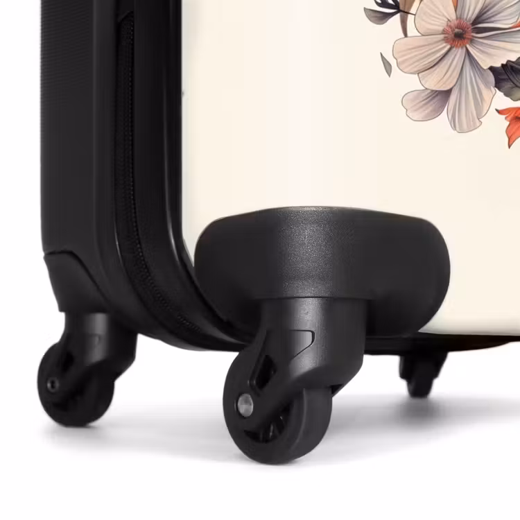 Suitcase - White horse head surrounded by flowers and butterflies — 7