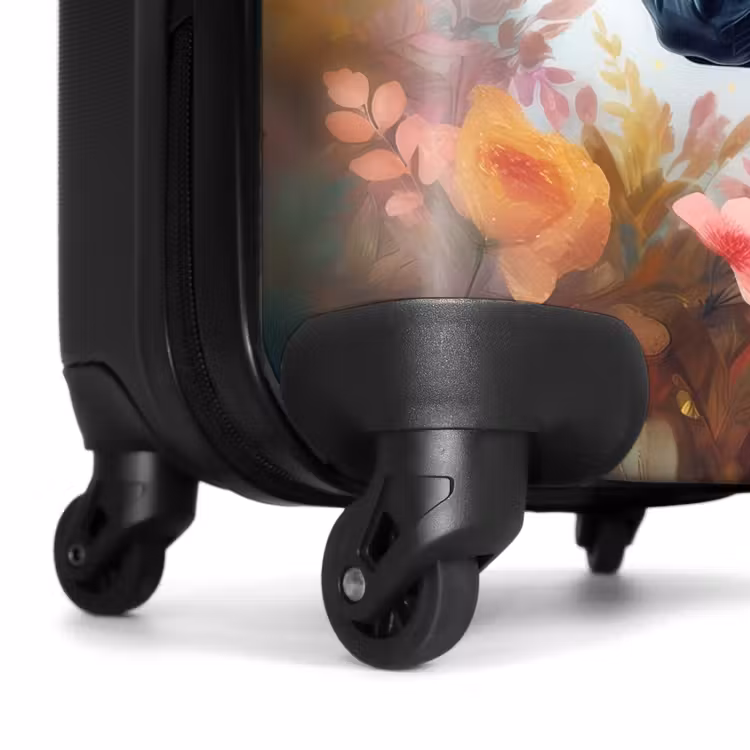 Suitcase - White horse surrounded by flowers — 6