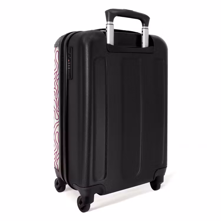 Suitcase - Winding line - Magenta - Cream — 2